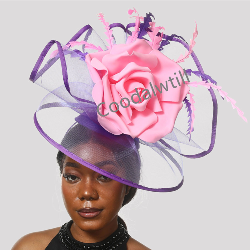 Women'S Fashion Kentucky Derby - Topi besar Derby Fascinator topi bunga