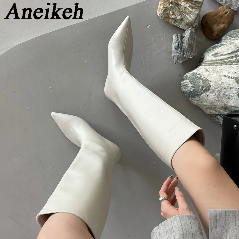 Women'S Fashion Knee High Boots - Sepatu Boots Wanita Aneikeh 2026 Model