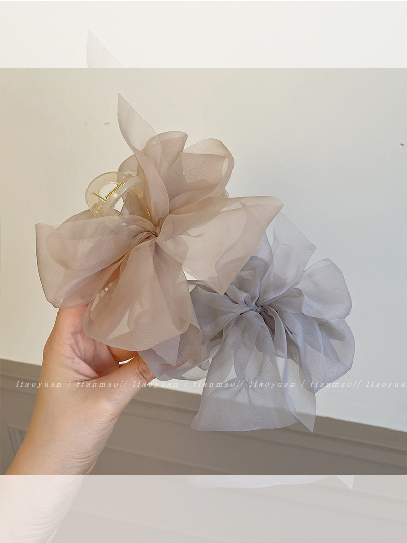 Korea Sweet Mesh Tulle Big Bow - Women'S Fashion Korea ulasan dan harga