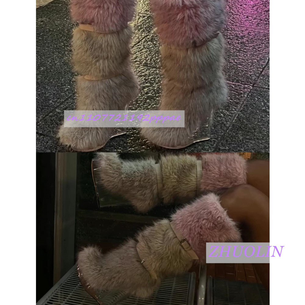 Sepatu Bot Wedge Transparan Be - Women'S Fashion Knee High Boots ulasan dan harga