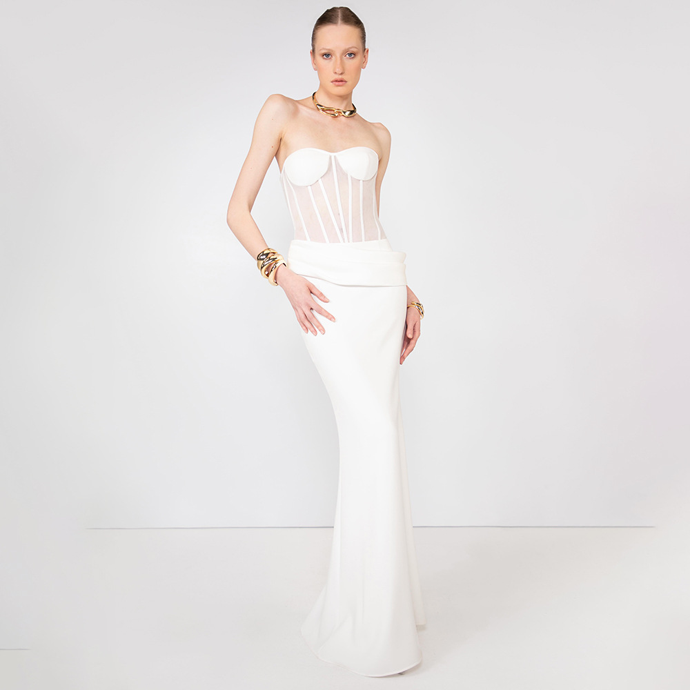 Gaun Malam Seksi Transparan Mo - Women Fashion Dress Names ulasan dan harga