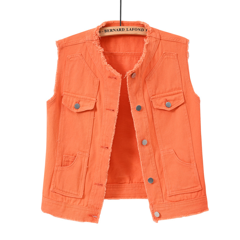 Rompi Denim Tanpa Lengan Wanit - Women'S Fashion Vest Tops ulasan dan harga