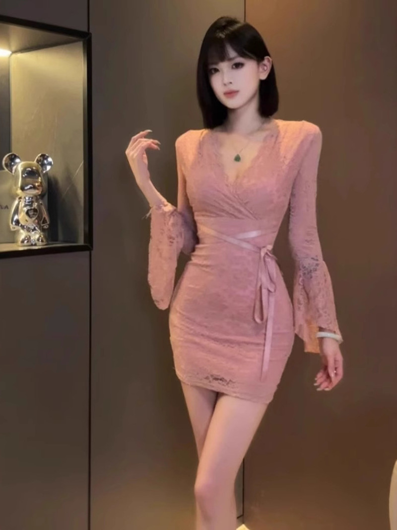 Gaun Lengan Lonceng Renda Seks - Women Fashion Dress Names ulasan dan harga